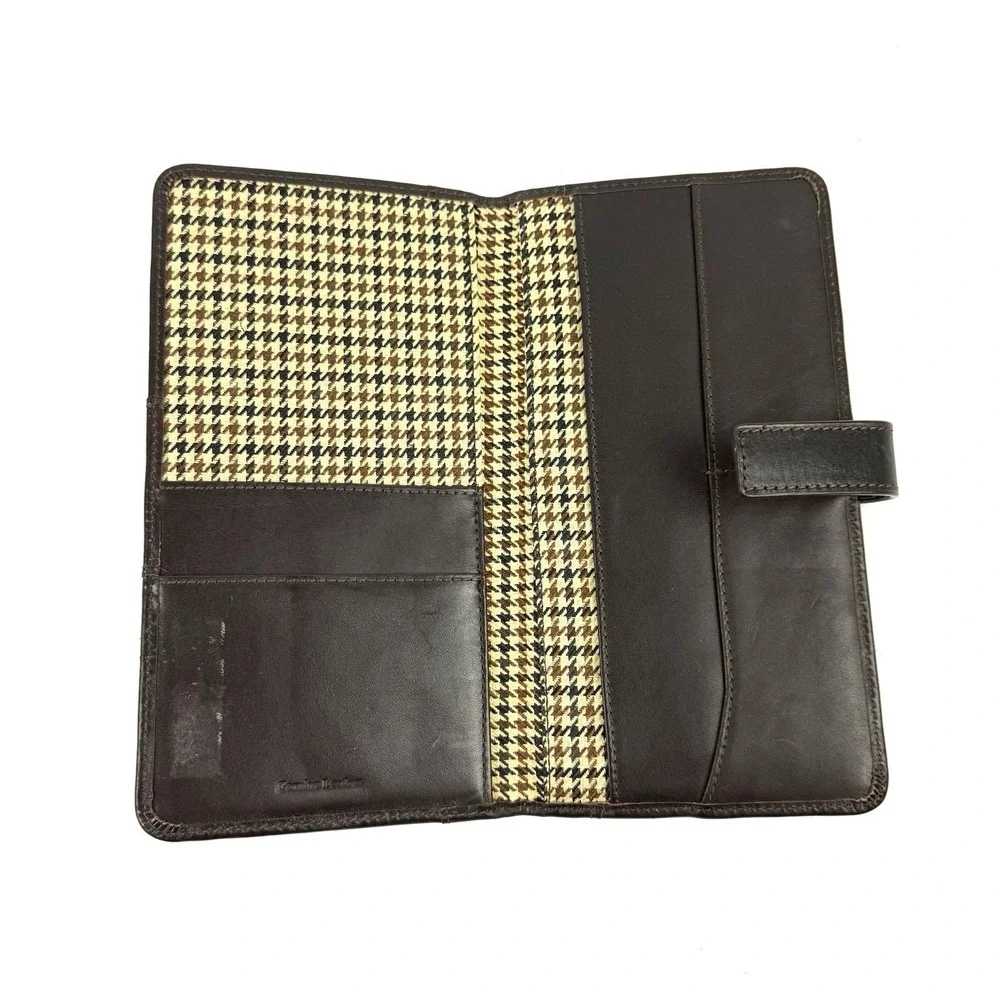 Cutter‎ & Buck Passport Holder Wallet Dark Brown Leather Bifold Rotary Int'l New